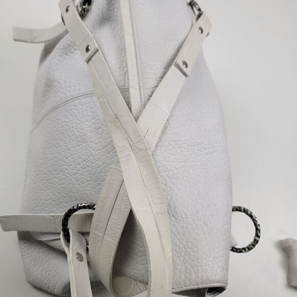 Marco Buggiani White Leather Shoulder Bag Purse‎ - Picture 11 of 13